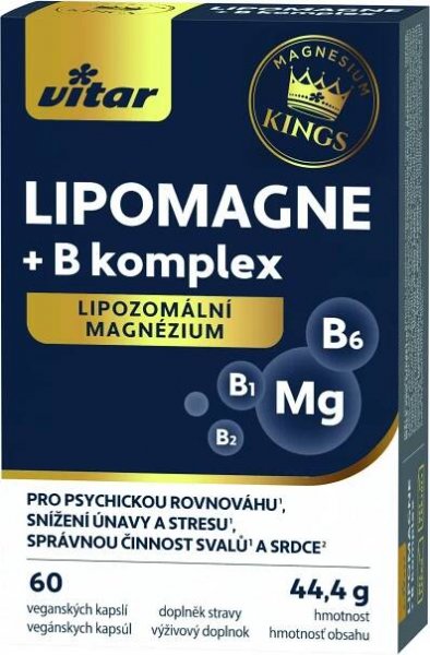 Vitar Kings LIPOMAGNE + B komplex 60 kapslí