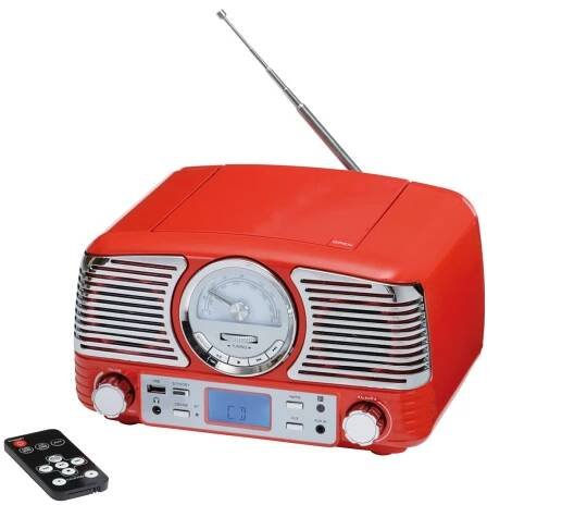 Retro rádio s CD přehrávačem