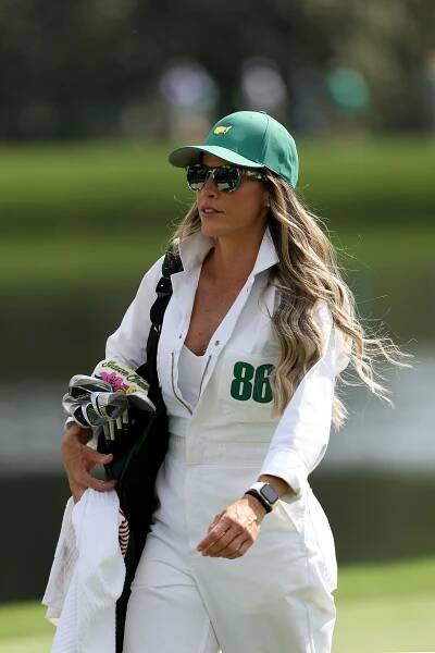 Angela Atkins Garcia, wife of Sergio Garcia, at the Par Three Contest.