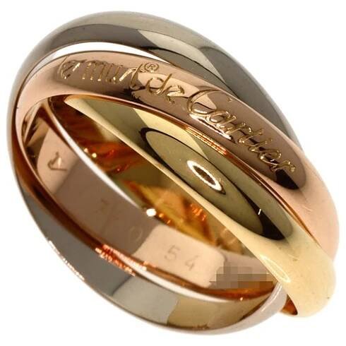 CARTIER Trinity #54 prsten K18 žluté zlato K18 bílé zlato dámský [použitý]