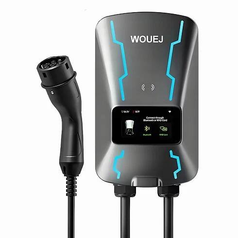 Nabíječka EV Wallbox WOUEJ W3 WiFi 7kW 32A držák Smart APP Typ 2 RCD RFID