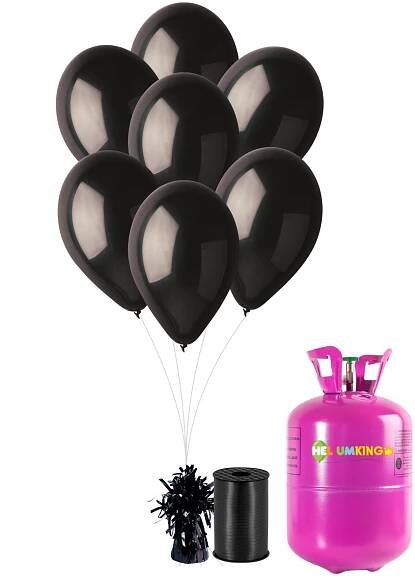 HeliumKing Helium párty set s černými balónky 20 ks