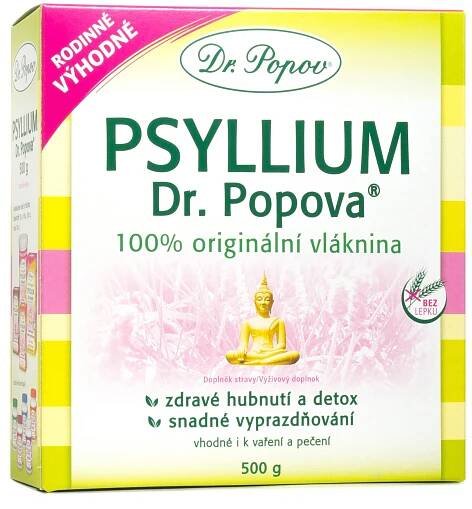 Dr. Popov Psyllium rozpustná vláknina 500 g