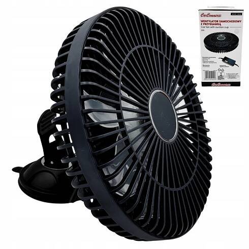 Ventilátor do auta Otočný 12V Regulovatelný Oscilace Velký Automobil