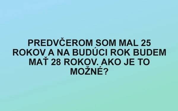 Aká je odpoveď na túto hádanku? 