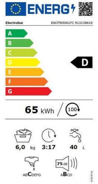 Ew2tn5061fc pračka vrch. pl. electrolux