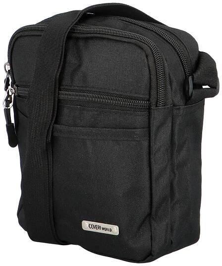Coveri Pánská textilní crossbody taška Linton, černá