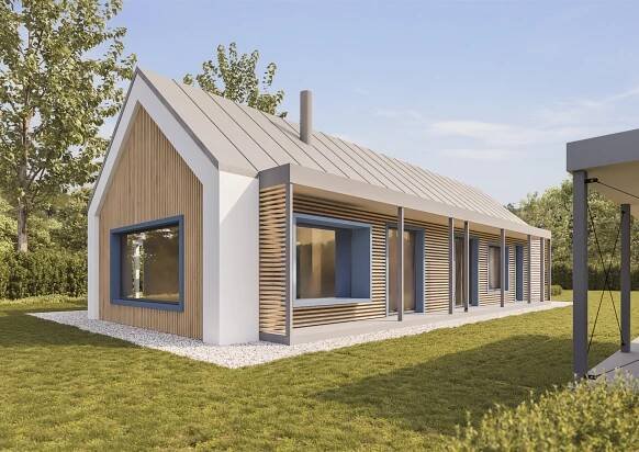 Dům 157 - Moderní bungalov 5kk, sedlová střecha | DumOnline.cz 