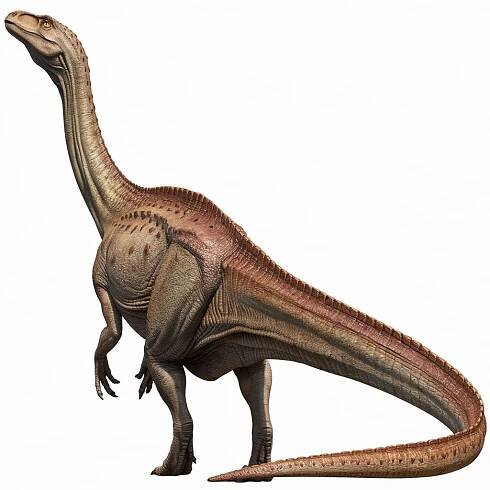 Kategorie věda, Paleontologie a druhohorní dinosaurus Europasaurus, galaxie, ilustrační obrázek