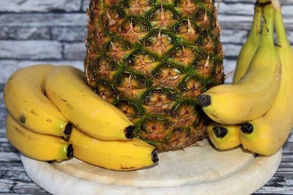 Ananas, Banány, Ovoce, Jídlo, Zdravý