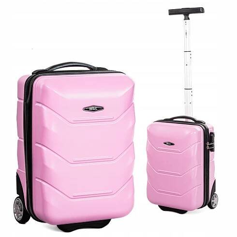 Kabinový cestovní kufr TIMONI 40x25x20 Pudrový růžový RYANAIR WIZZAIR