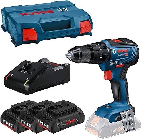 Ivo GRANDIČ - Šroubováky a utahováky - Bosch - Bosch GSB 18V-55 aku bezuhlíkový příklepový šroubovák + 3x ProCORE18V 4,0