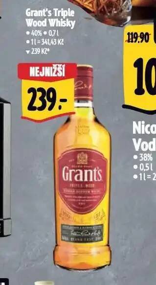 Albert Grant's triple wood whisky nabídka