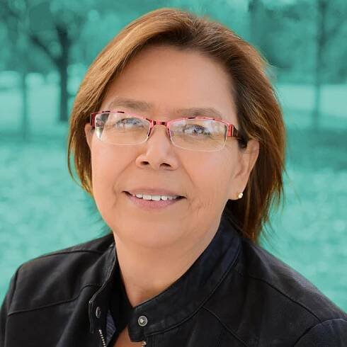 Portrait of Sheila White Horse, Sicangu Lakota, First Peoples Fund's Administrative Manager.