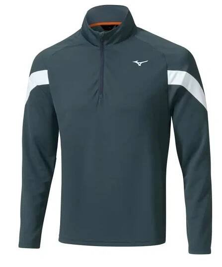 Black Friday - Golfové Slevy Zateplená pánská golfová mikina Mizuno Breath Thermo Drop 1/4 Zip navy