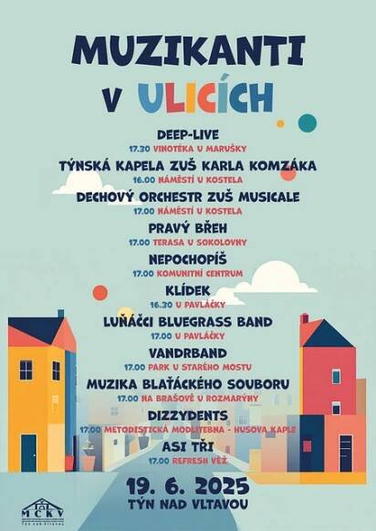 MUZIKANTI V ULICÍCH 2025 - program a vstupenky online