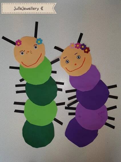 Pin by Christine Knisel on raupe | Hand crafts for kids, Diy baby stuff, Craft activities