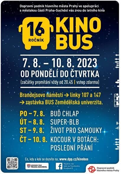 Letní KINOBUS - Život pro samouky - Městská část Praha-Suchdol
