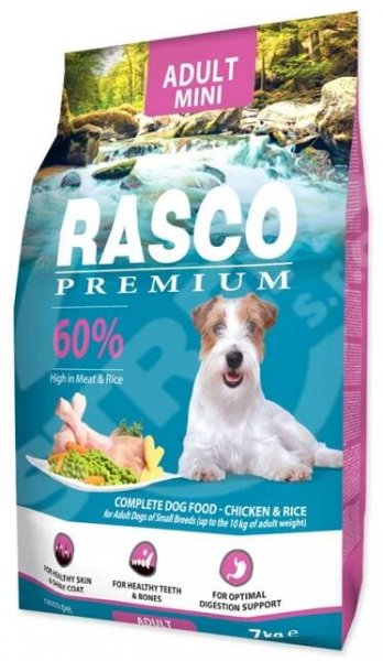 Krmivo Rasco Premium Adult Mini kuře s rýží 7kg | strefa.cz