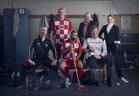 Innebandykrigerene - Promo - Nicolai Cleve Broch, Erik Follestad, Amir Asgharnejad, Espen Petrus Andersen Lervaag, Bjørn Myrene, Iben M. Akerlie