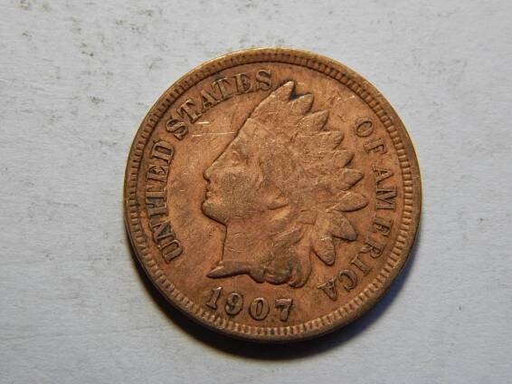 USA 1 Cent 1907 indián XF č29956 - Numismatika