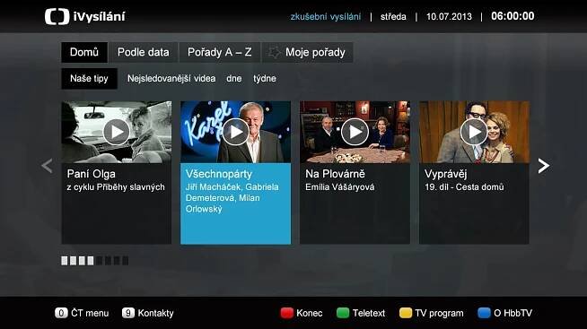 Archiv ČT ve vašem chytrém televizoru