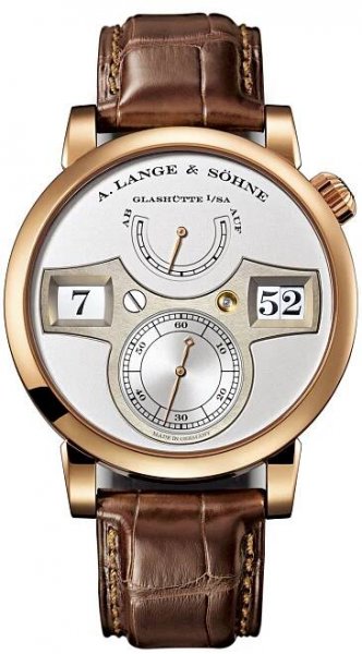 A. Lange & Sohne Zeitwerk Pink Gold Argent Men's Watch