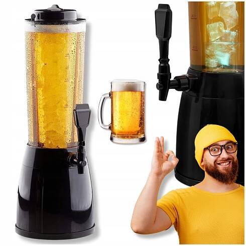 Dávkovač nalévač alkoholu a pivo Distributor LED Kohoutek Chladící dispenser