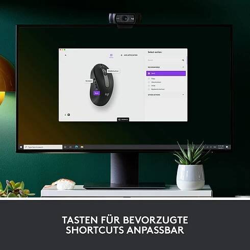 Logitech Signature M650 L optická myš, přenos bezdrátový, Bluetooth®, 5 tlačítko, 4000 dpi, grafitová