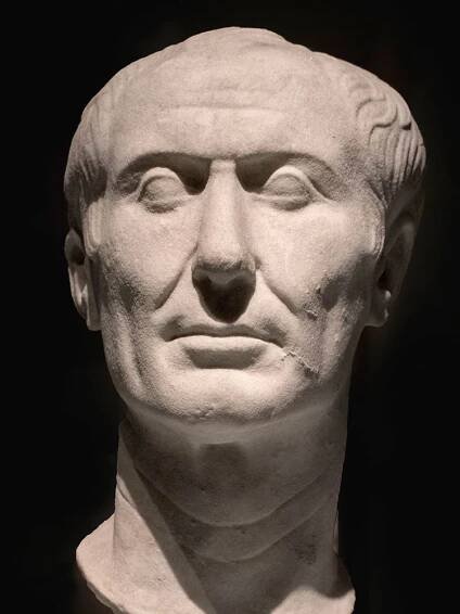 The Tusculum portrait, a contemporary Roman sculpture of Julius Caesar (50–40 BC). Archaeological Museum of Turin. Image: Ángel M. Felicísimo_via Flikr