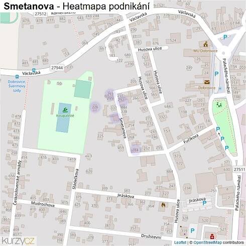 Mapa Smetanova - Firmy v ulici.