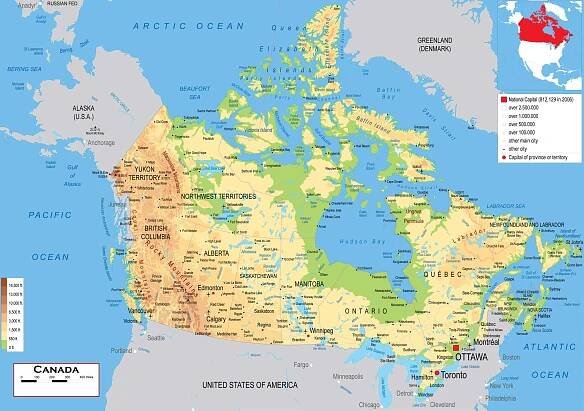 satellite image of canada