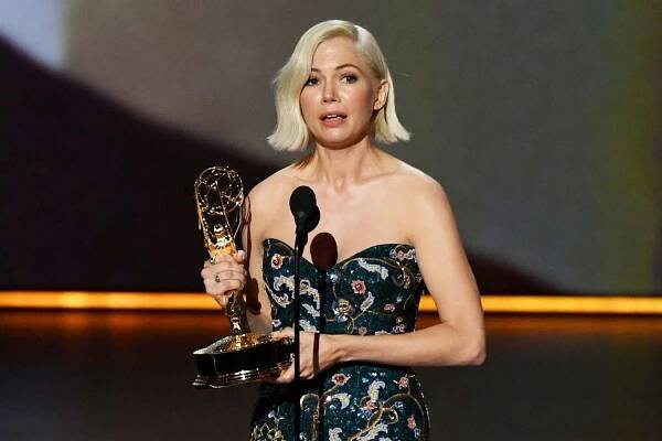 Michelle Williams gives impassioned speech on pay equality after Emmys win