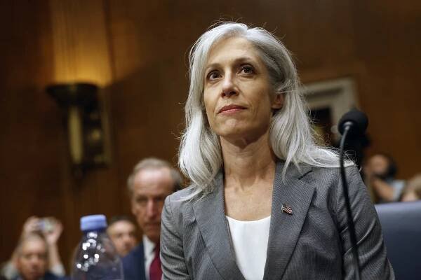 Former Director of the Centers for Disease Control and Prevention Susan Monarez testifies before the Senate Committee on Health, Education, Labor, and Pensions in the Dirksen Senate Office Building on Sept.17, 2025 in Washington, DC. (Photo by Kevin Dietsch/Getty Images)