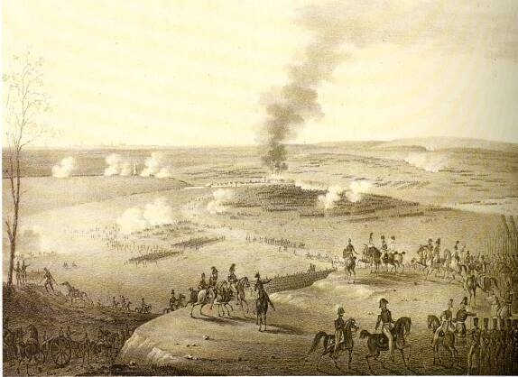 Scéna z bitvy u Chlumce 1813, pohlednice, sbírky MMUL