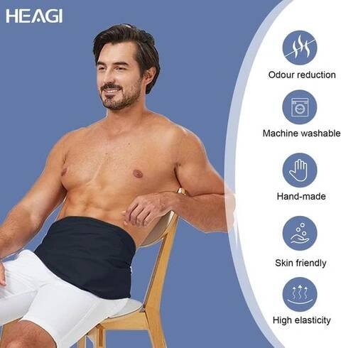 Heagimed Stoma Belt Stealth Belt pro stomické sáčky, nastavitelný stomický podpůrný pás, černý