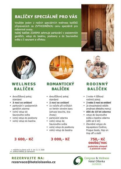 Odborový svaz PHGN - Aktuality - Speciální nabídka letních wellness balíčků v Hotelu Olšanka pro členy odborových svazů 