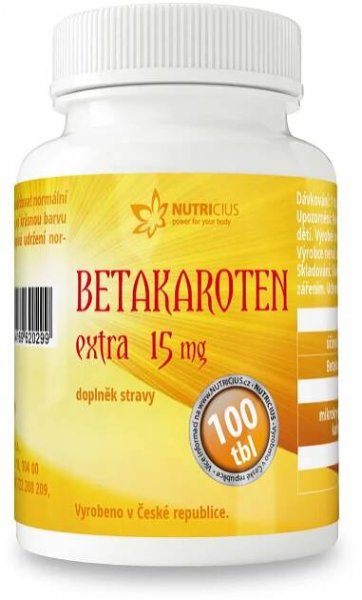 Nutricius Betakaroten EXTRA 15 mg 100 tablet