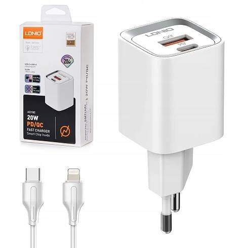 SADA Rychlá síťová nabíječka Apple Lightning + kabel USB-C PD30W