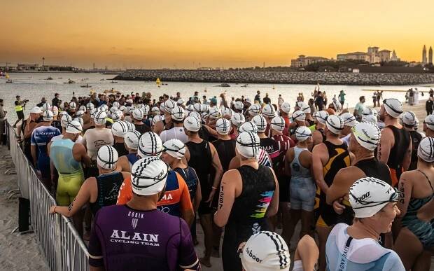 Triathletes get ready for the Dubai T100 Triathlon