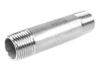 Trubka závitová nerezová, NEREZ spojka, kratší - vnější závity - dvojnipl INOX - 1/2"x80 TYP310A