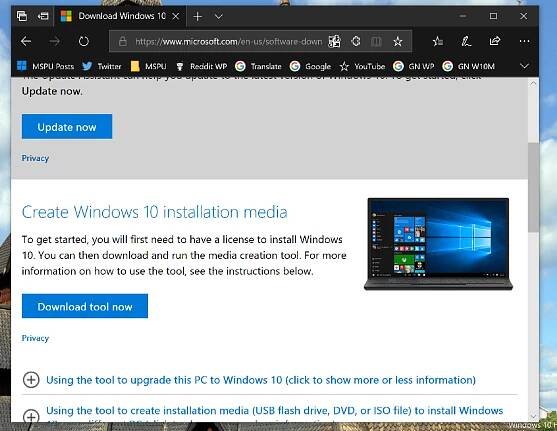 Tip: How to easily download the Windows 10 ISO without using the Media Creation Tool