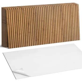 Nástěnné PVC dlaždice Samolepící dřevěné vertikální desky 10 ks 40x20 cm