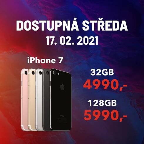 Dostupná Středa je zpět! iPhone 7 zítra zakoupíte za 4990 Kč
