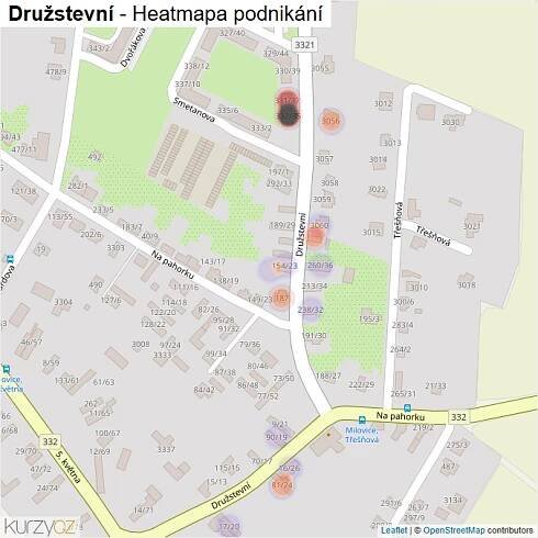 Mapa Družstevní - Firmy v ulici.