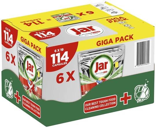 Jar Platinum Plus kapsle na nádobí 6x19ks - skladem