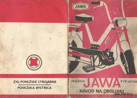 Manuál k mopedu Jawa 207.500 Babetta