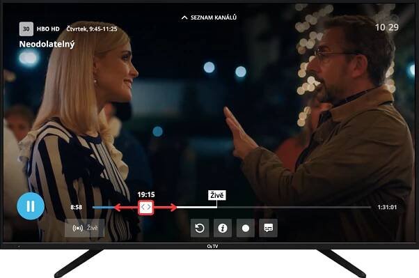 Posouvání pořadu O2 TV
