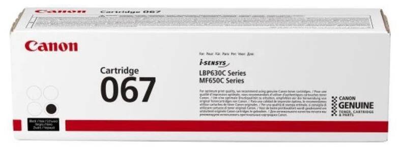 BAZAR - Canon TONER 067 černá pro i-SENSYS LBP631Cw, LBP633Cdwa, MF651Cw, MF655Cdw, MF657Cdw (1350 str.) - Poškozený oba