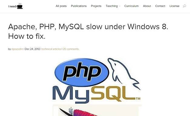 How to Fix a Slow XAMPP or DesktopServer on Windows 8